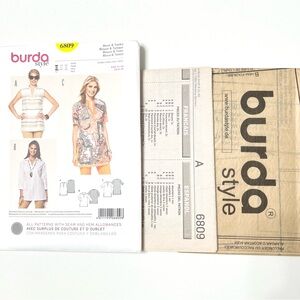 Burda Style 6809 Blouse & Tunic Sewing Pattern | Easy | US 8–20